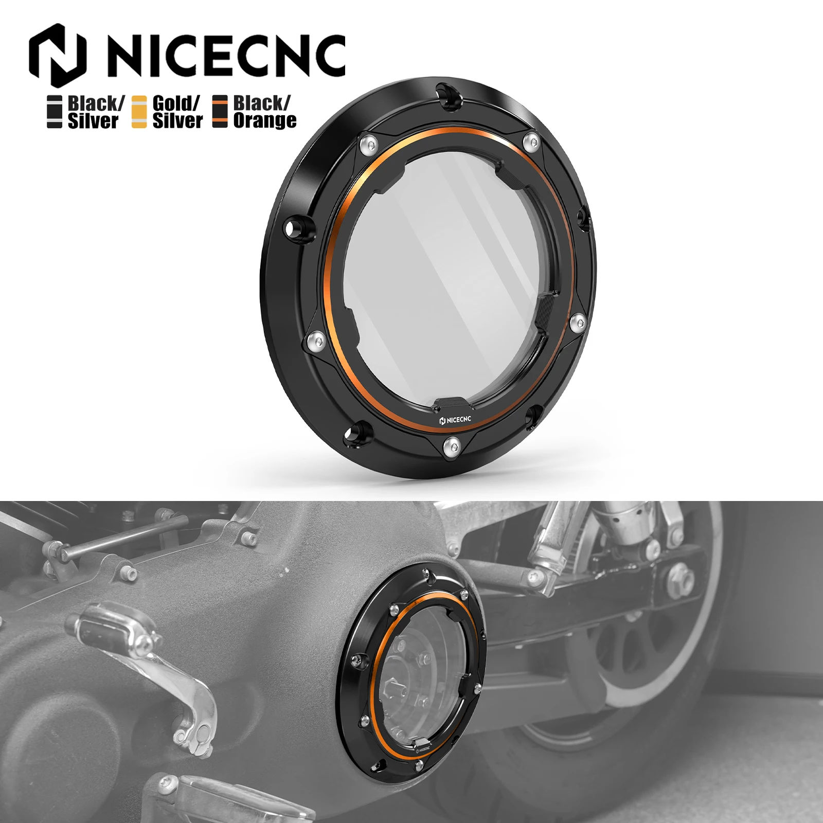 

For Harley Dyna Low Rider FXDL 1999-2009 Derby Clutch Cover Super Glide FXD Fat Bob FXDF Wide Glide FXDWG Street Bob 2006-2013