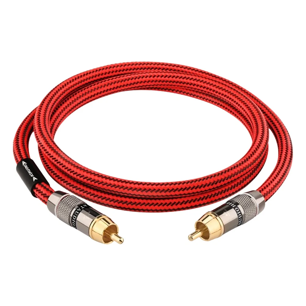 Kabel HiFi RCA Koaksjalny 75Ω 6N OFC RCA do RCA Męski-Męski Cyfrowy Kabel Audio do Kina Domowego i Wzmacniacza — zdjęcie produktu 7