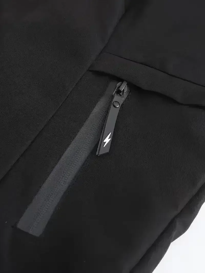 Leichte, wasserdichte Kapuzenjacke für Herren, bedruckt, urbaner Windbreaker, geeignet zum Radfahren, Wandern und für Freizeitaktivitäten bei Regen, mit Taschen. – Detail 5