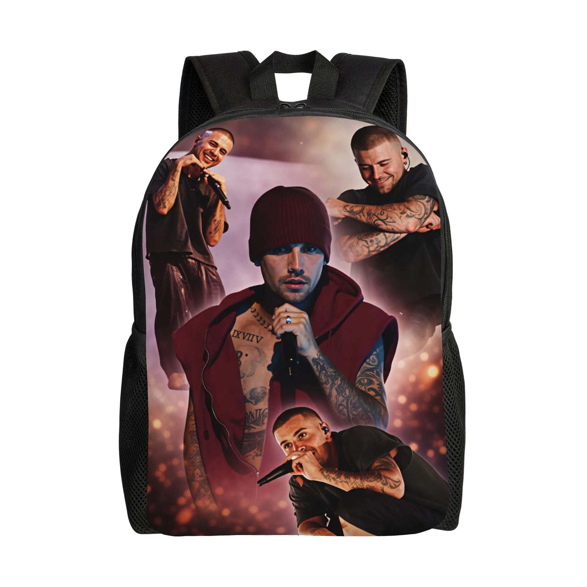 Justin Bieber Maroon Beanie Tour Backpack  University Backpacks Boy Kawaii School Bags Custom Big Rucksack