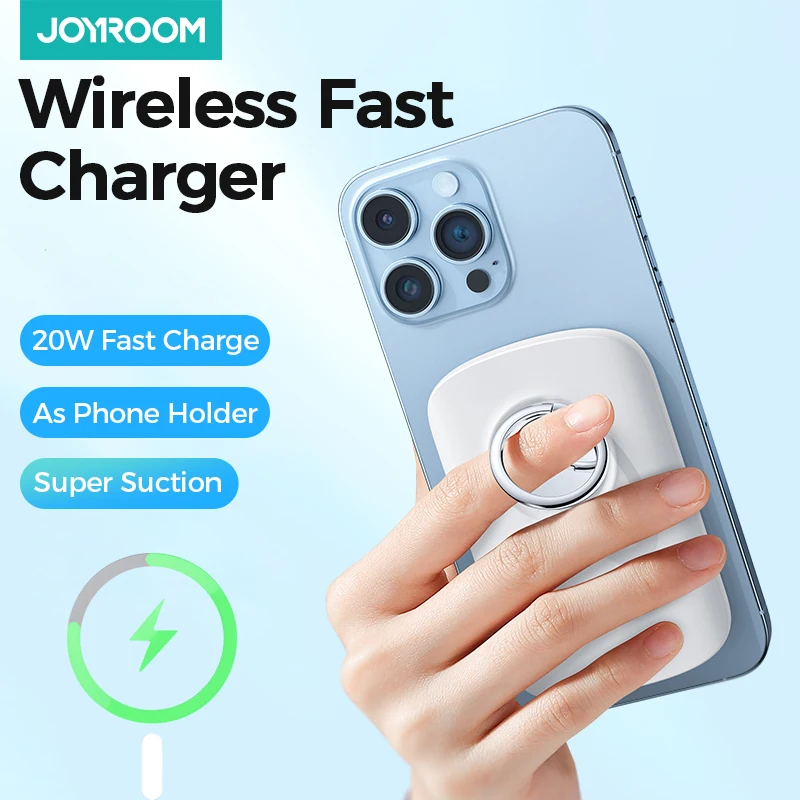 

Joyroom 20W Magnetic Powerbank PD Wireless Mini Fast Charging 10000mAh Power Bank Portable External Battery With Ring Holder