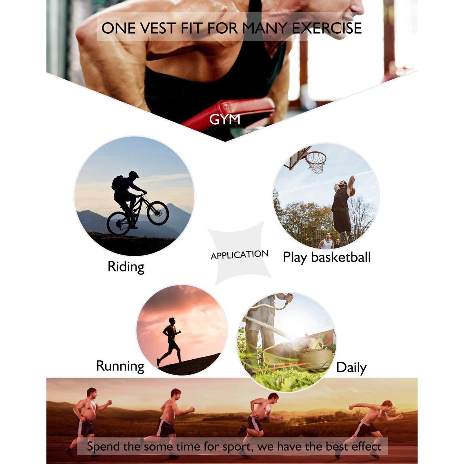 Men Zipper Sauna Sweat Trainer Vest Neoprene Yoga Thermal Body Shaper XXL