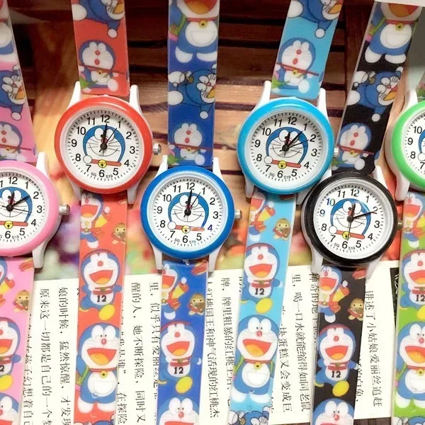 Doraemon Anime Figure Children\'s Watch Kawaii Cartoon Jingle Cat Quartz Watches Cosplay Sports Watch Toy Kids Birthday Gifts