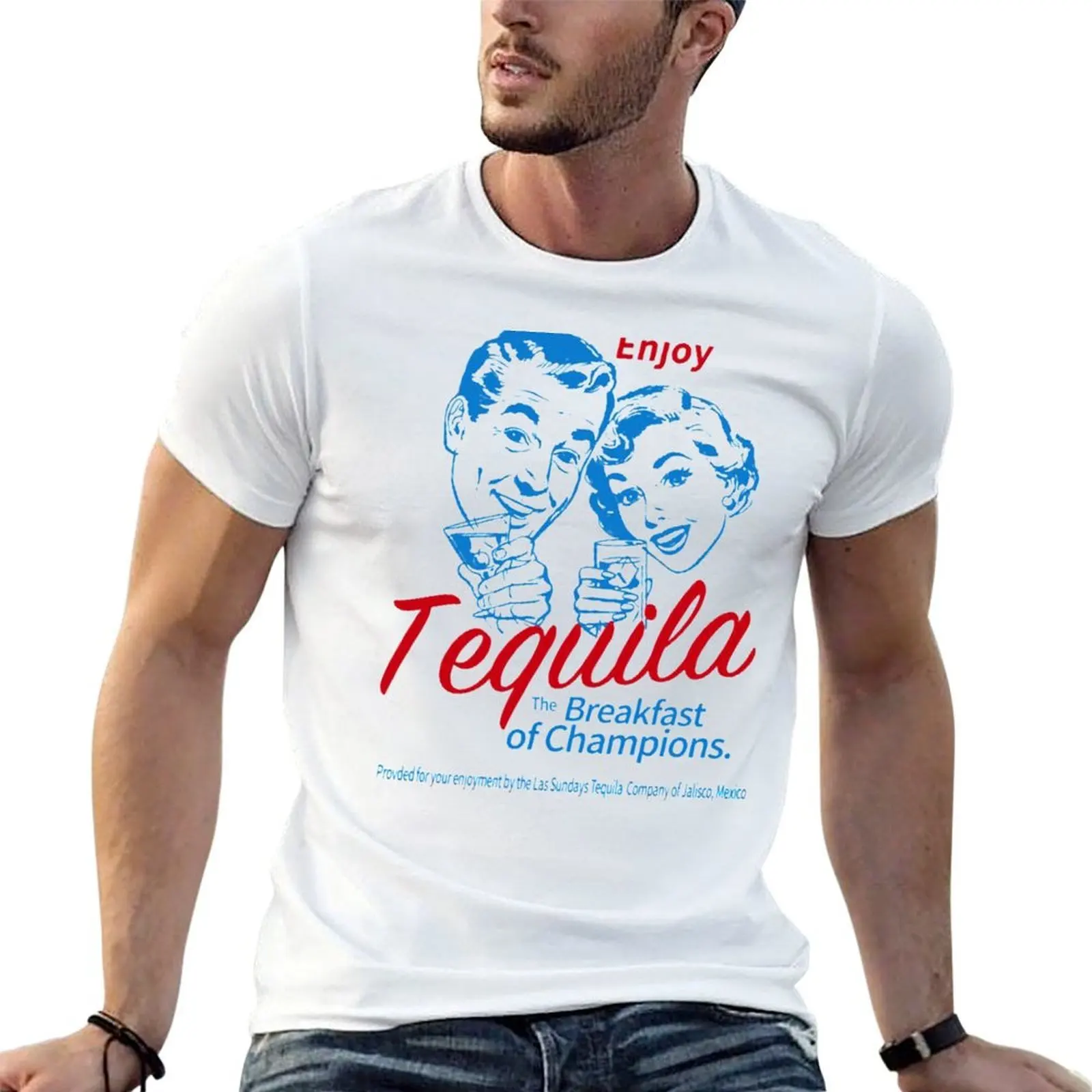 

Enjoy Tequila The Breakfast Of Champions T-Shirt t shirt man luxury t shirt men 100% cotton luxury brand man tshirt T-shirt