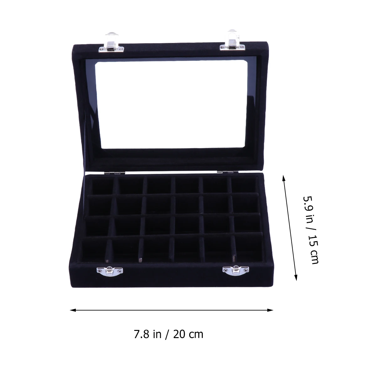 

Earring Storage Box 24 Grids Jewelry Organizer Home Decoration Wooden Chic Design Bamboo Boxes Ring Necklace Holder