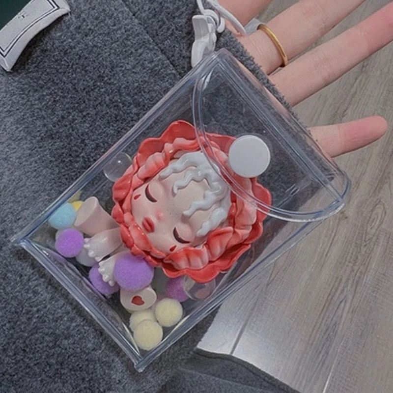 Clear Women Lipstick auricolare Storage Bag Cute Doll Bags con portachiavi custodia antipolvere organizzatore di gioielli Fashion Mystery Box nuovo