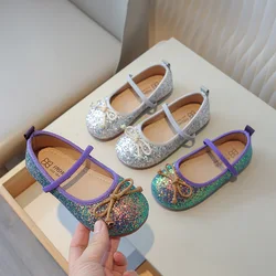 Glitter Little Mermaid Princess Shoes for Girls Stylish Evening Dress Shoes Girl Bling Birthday Wedding Party Shoes Kids