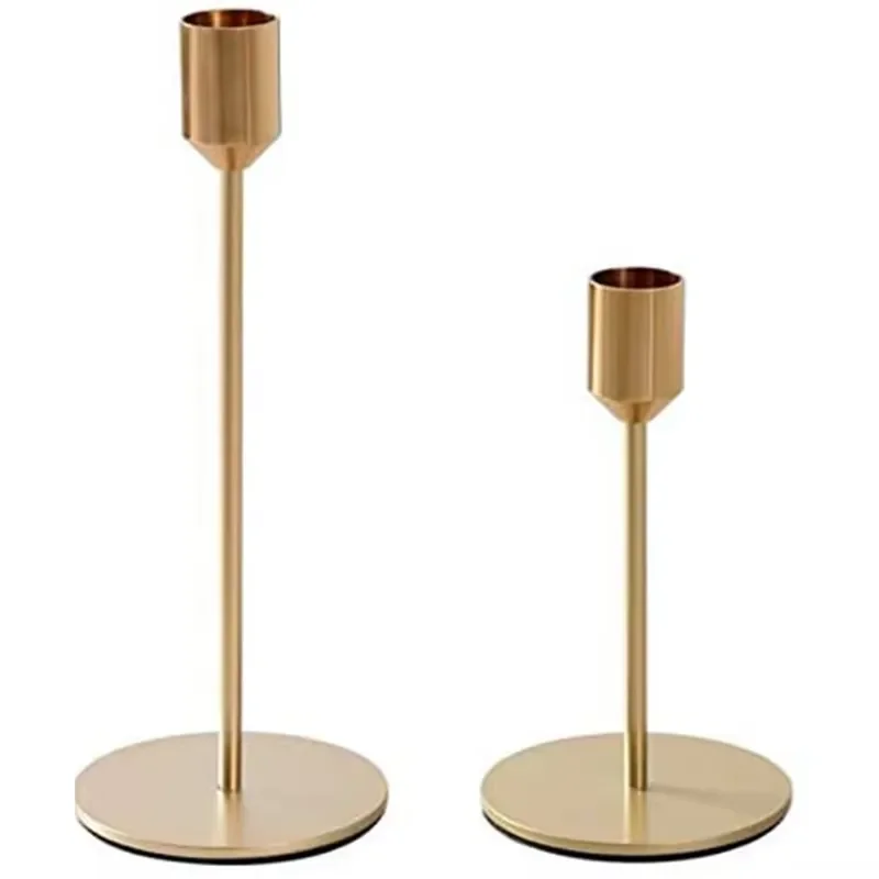 Vintage Metal Cone Candlestick Iron Candle Holder for Wedding Christmas Party Home Decorative Lanterns High Quality