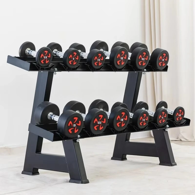 double-layer fitness dumbbell rack set 12 pairs