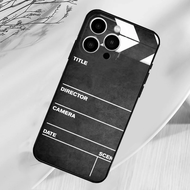 Clapperboard For iPhone X XR XS Max Plus Case For Apple iPhone 11 12 13 14 15 16 Pro Max Mini Cover