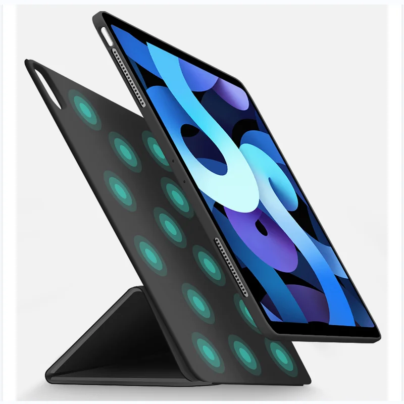 

For iPad 10th 10.9" Magnetic Split Transparent Back Cover Shockproof Protective Tablet Case for iPad 9th generation case 10.2"