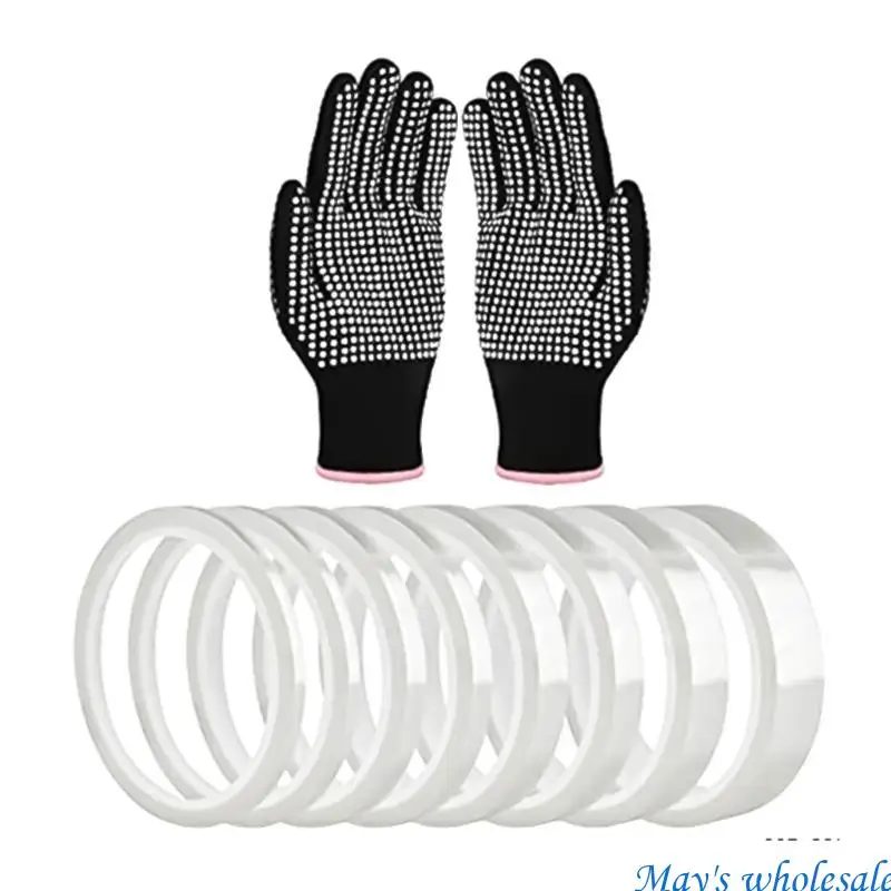 

8 Rolls Heat Resistant Tape with Glove for Sublimation Mugs Tumblers Bottles 448A