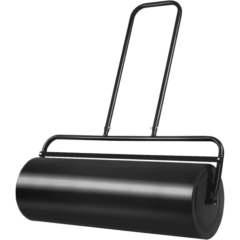

Goplus Lawn Roller, Push/Pull/Tow Behind Water/Sand Filled Steel Sod Drum Roller with U-Shaped Handle, Yard Roller for Garden