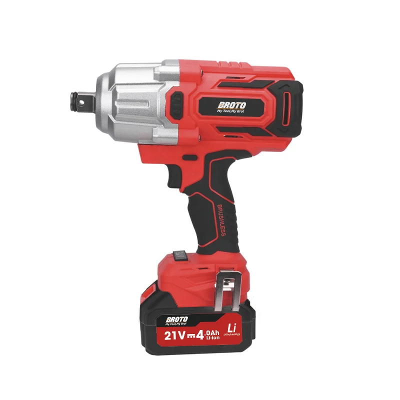 

202521v Battery 1000N.m Cordless Rechargeable Screwdriver Brushless Electric Impact Wrench Power Tools