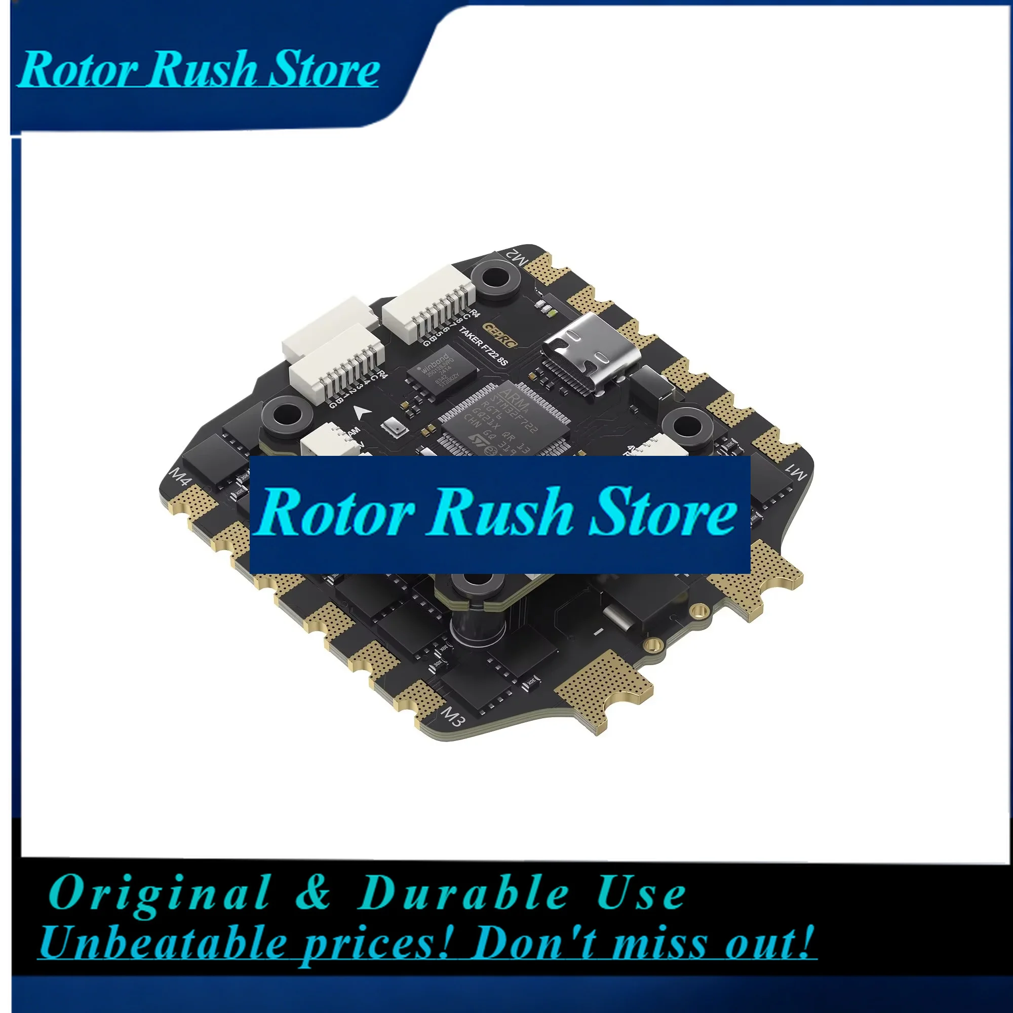 RoRusGEPRC TAKER F722 BLS 100A 8S STACK F722 3-8S Flight Controller 16M Onboard H100_8S_BLS 100A 4IN1 ESC For Racing FPV Quadcop