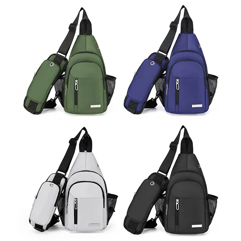 Glow Men's Chest Bag Large Capacity Multifunctional Casual Phone Pouch Commuting Waterproof Cycling Shoulder Bag Casual Wear