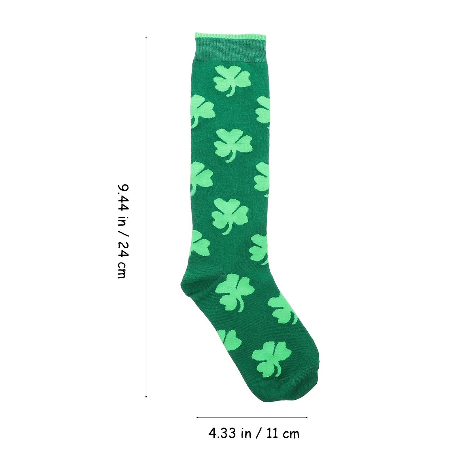 2 Pairs St Patricks Crew Socks Adult Filled Stockings for Adults Green Cotton