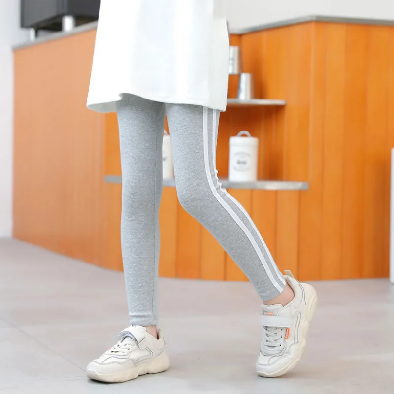 Spring Girls Thin Tights Trousers Kids Cotton Leggings 1-8Y Young Children Casual Clothing Autumn Toddler Baby Skinny Sweatpants