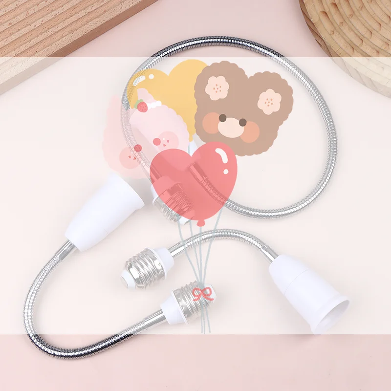 Flexible E27 To E27 LED Screw Lamp Base Bulb Socket Extender Extension Light Holder Lamp Base Light Socket Adapter Converter