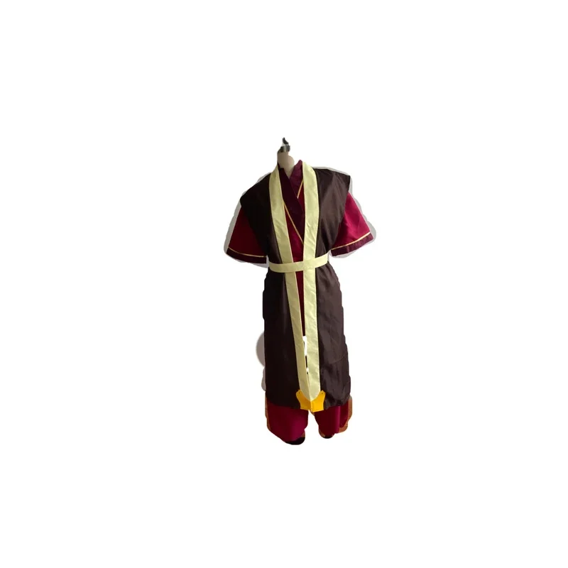 Le dernier maître de l'air Zuko Cosplay Costume, uniforme du prince du roi, Aang Zuko Anime, chaussures, perruque pour la fête d'Halloween