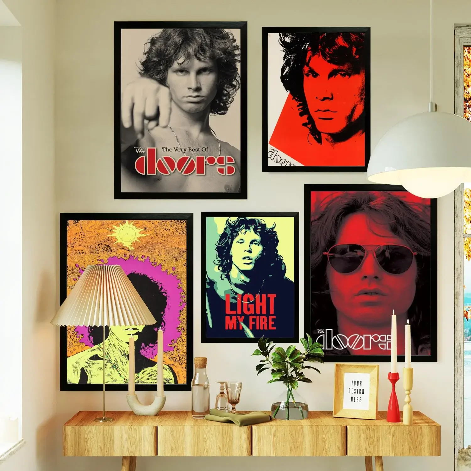 jim morrison Poster Prints Wall Art Canvas Painting Poster For Modern Family Living Room Home Decor