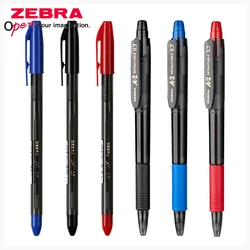3pcs Japan ZEBRA Oil Ballpoint Pens Black Blue Red Half Needle Pen Tip A1/A2 Smooth Medium Oil Pen 0.7mm School Stationery