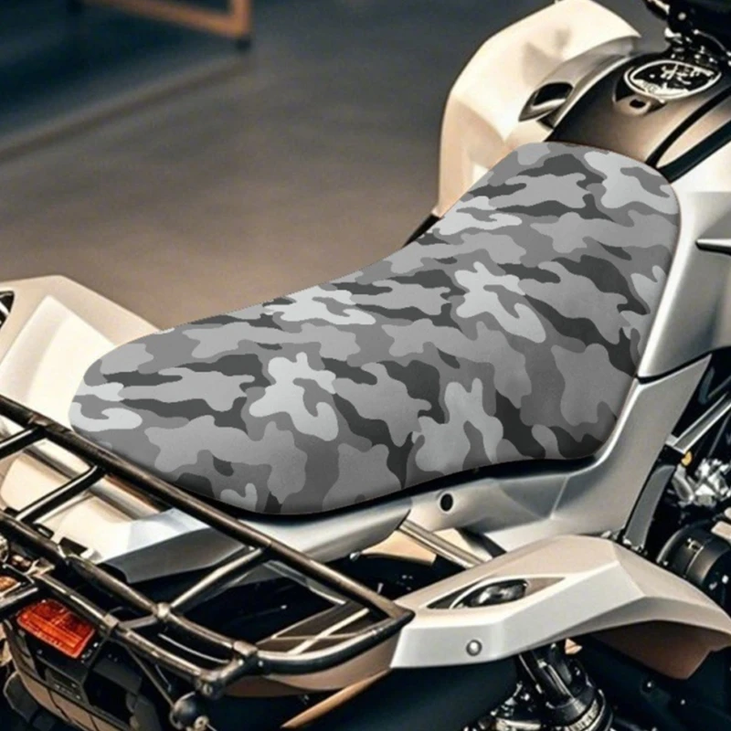 Motorcycle Pad Cover, Camouflage Polyester Slip On Cover for Dust, Dirt and Daily Care in Trail Use and Parking 68UF