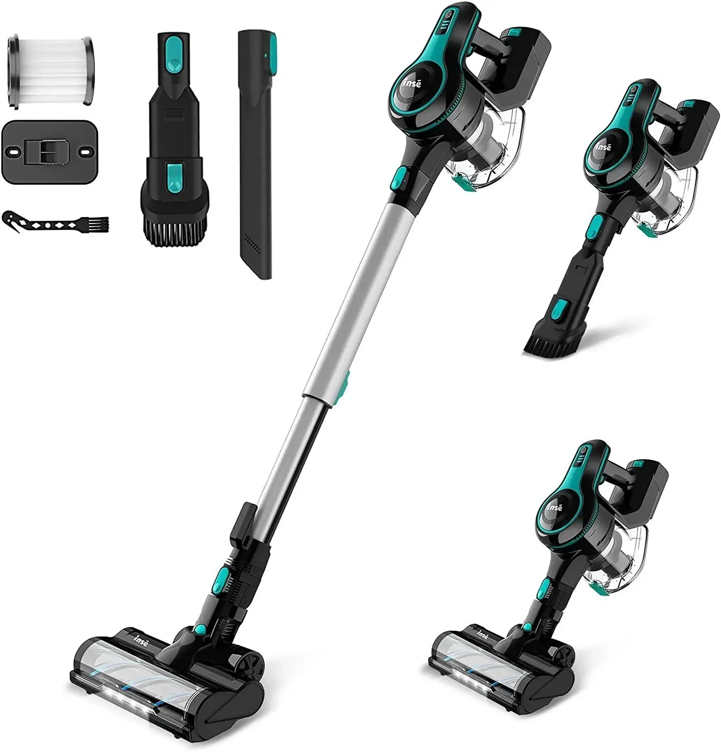 

New S610 25KPa Stick Cordless Vacuum Cleaner, to 45mins Runtime, 9-in-1 Stick Vac Hardwood Floor Pet Hair Car