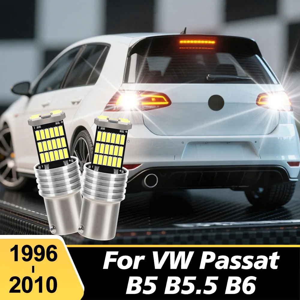 

2 шт. BA15S P21W 1156 Автомобильная светодиодная лампа заднего хода для VW Passat B5 B5.5 B6 1996-2010 Canbus Автоматическая лампа без ошибок DC12V 6000K