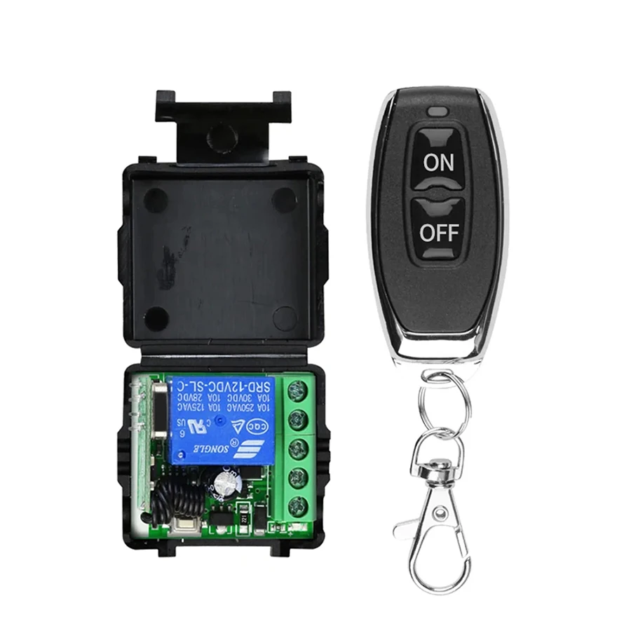 433Mhz Afstandsbediening Draadloze Schakelaar DC 12V 1CH RF 10A Relais Ontvanger en 2CH Zender Voor Deur elektromagnetisch Slot