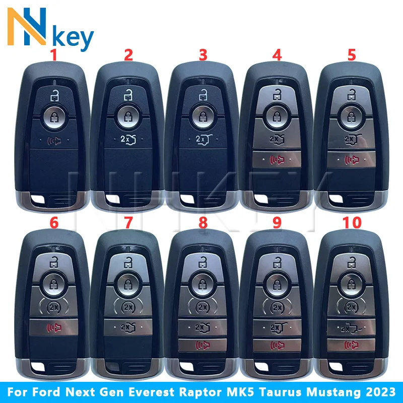 NH KEY CN018098 Aftermarket Keyless Entry Remote key shell for Ford Everest/Raptor/Mustang/Taurus Next-Gen Models 2023year