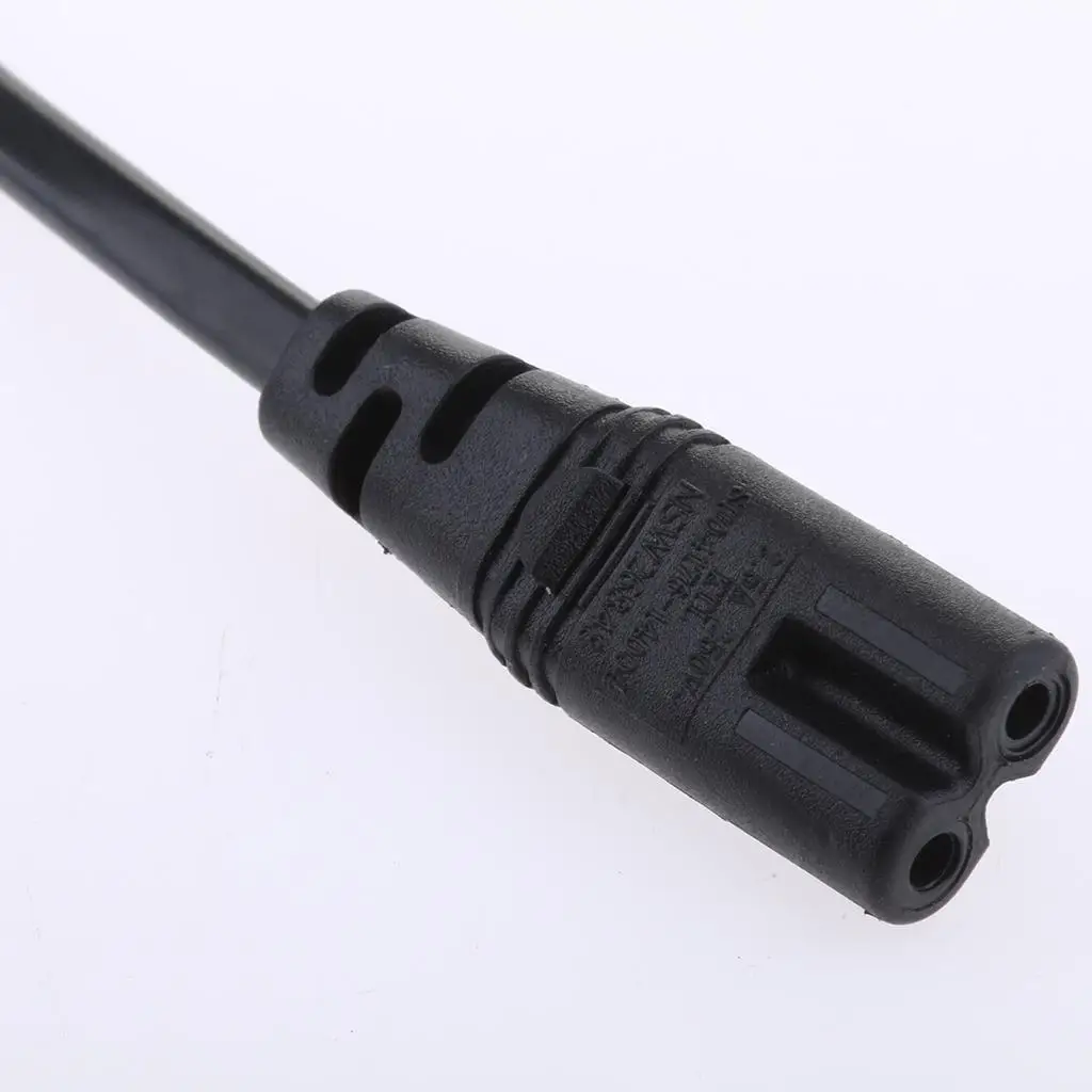C7 Power Cable 20cm IEC 320 Extension Cord Plastic Adapter Cable for Home and Office Electrical Use