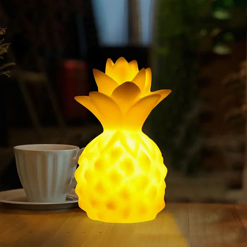 

Cartoon Creative Ins Style Night Light Vinyl Colored Fruit Pineapple Light Student Gift Bedroom Bedlight Ornament