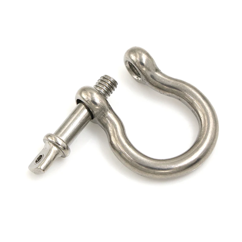 5pcs m4 304 stainless bow shackle steel screw pin shackle bow Rigging