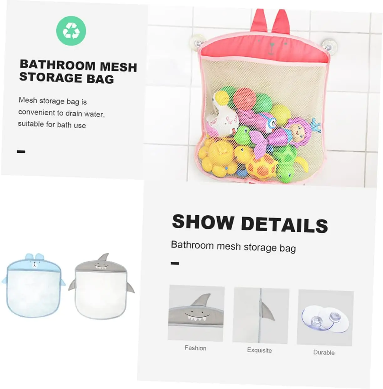 شفط كأس حقيبة التخزين حمام اللعب شفط كأس لعب حمام الطفل لعبة المنظم لعبة حقيبة التخزين جدار حقيبة تخزين قابلة للحمل أشتات Org #6