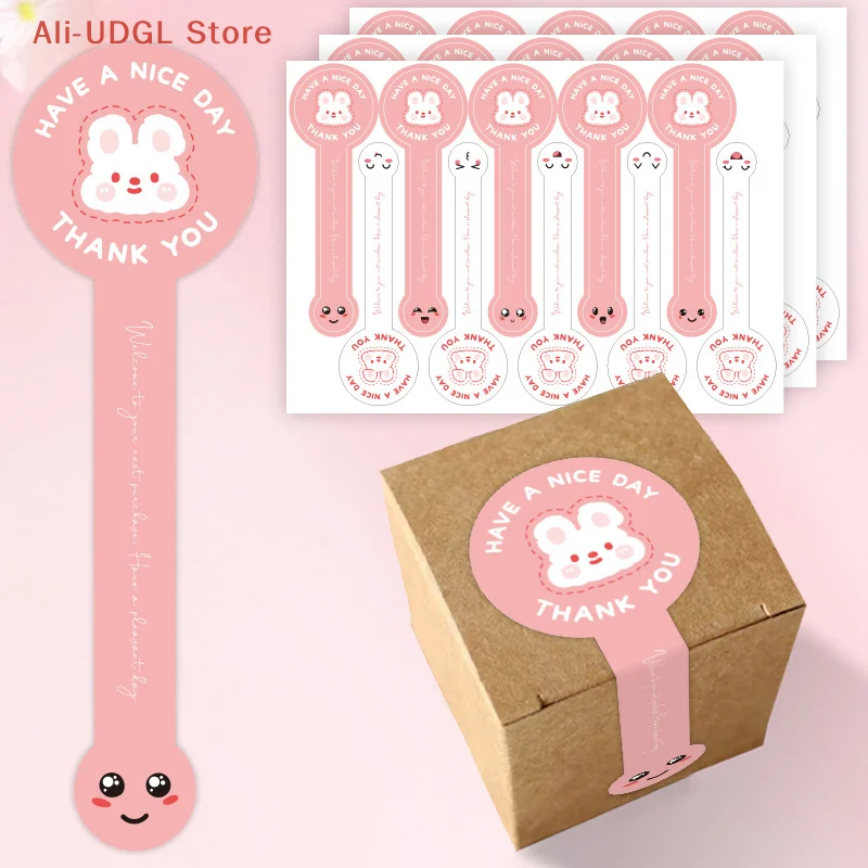 100pcs Stickers Long Strips Handmade Sticker,Self-Adhesive Packaging Sealing Labels For Biscuit Cake Baking Decoration,Box Seal