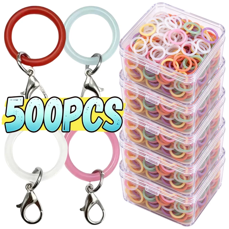 Transparent Colored Silicone O‑Rings Flexible Rubber Gaskets Multi‑Purpose Sealing Loop DIY Craft Hardware Accessories Keychains