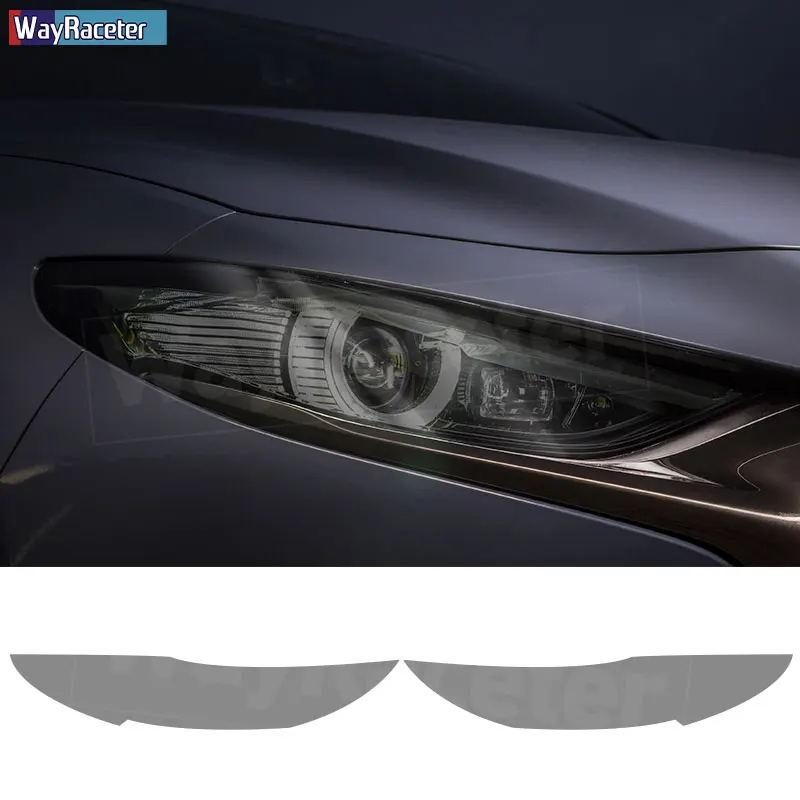 

2 Pcs Car Headlight Protective Film Transparent Smoke Black TPU Sticker For Mazda 3 BP 2019 2020 2021 2022 2023 2024 Accessories
