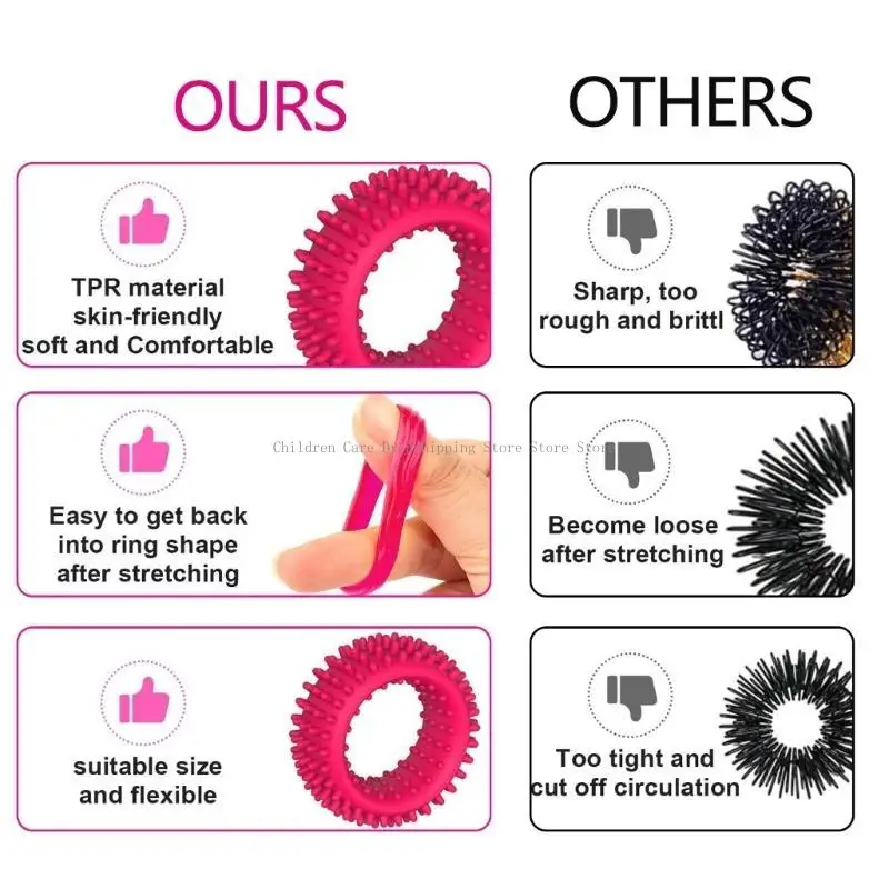 Nhẫn silicone mới lạ Đồ chơi thiền có kết cấu cho trẻ mới biết đi đồ chơi cảm giác