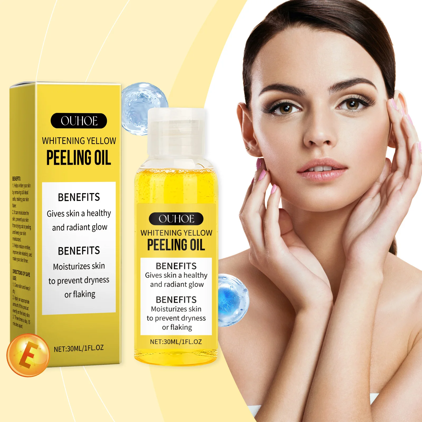 

Brightening Face Oil Deep Hydration & Skin Tone Even Treatment Nourishing Glow Booster for Dull Skin Non-Greasy & Gentle Care