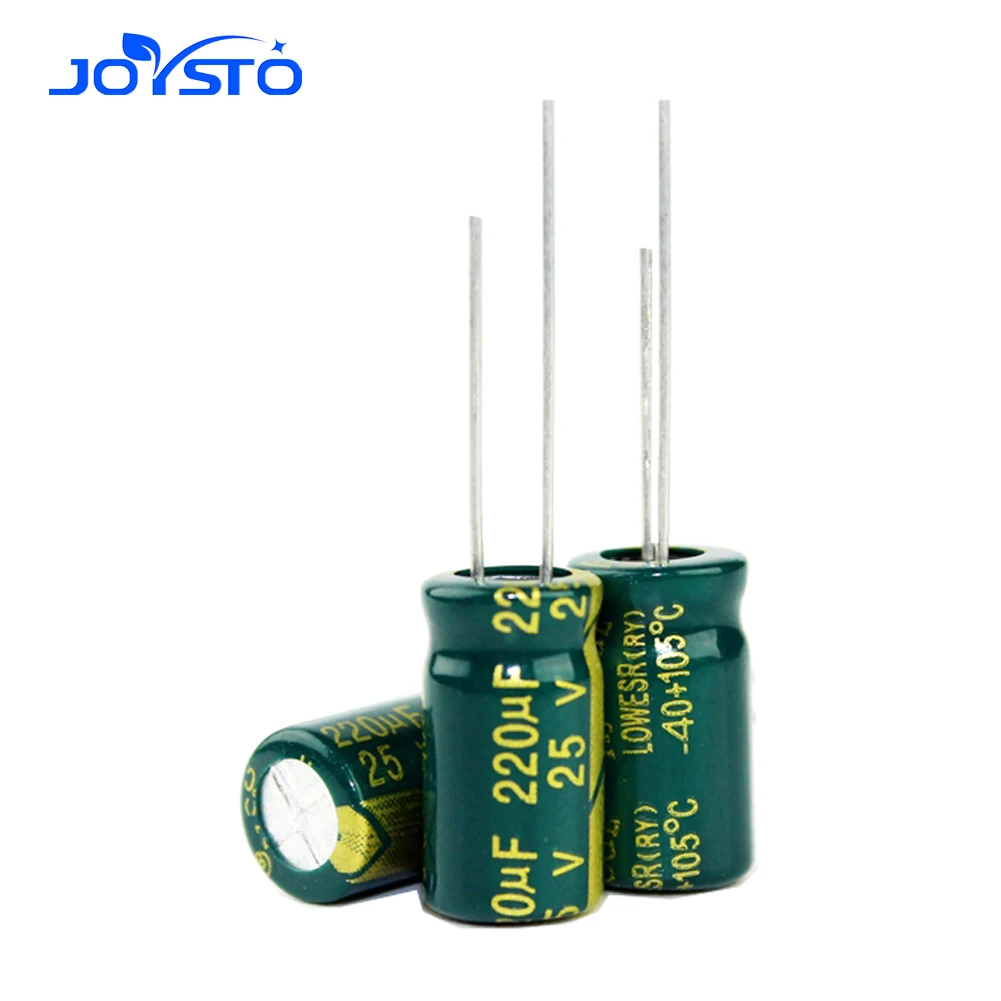 20pcs/lot 220UF 25V 220mf 105C 6X12mm 8*12MM Aluminum Electrolytic Capacitor 25V220UF radial lead 20pcs