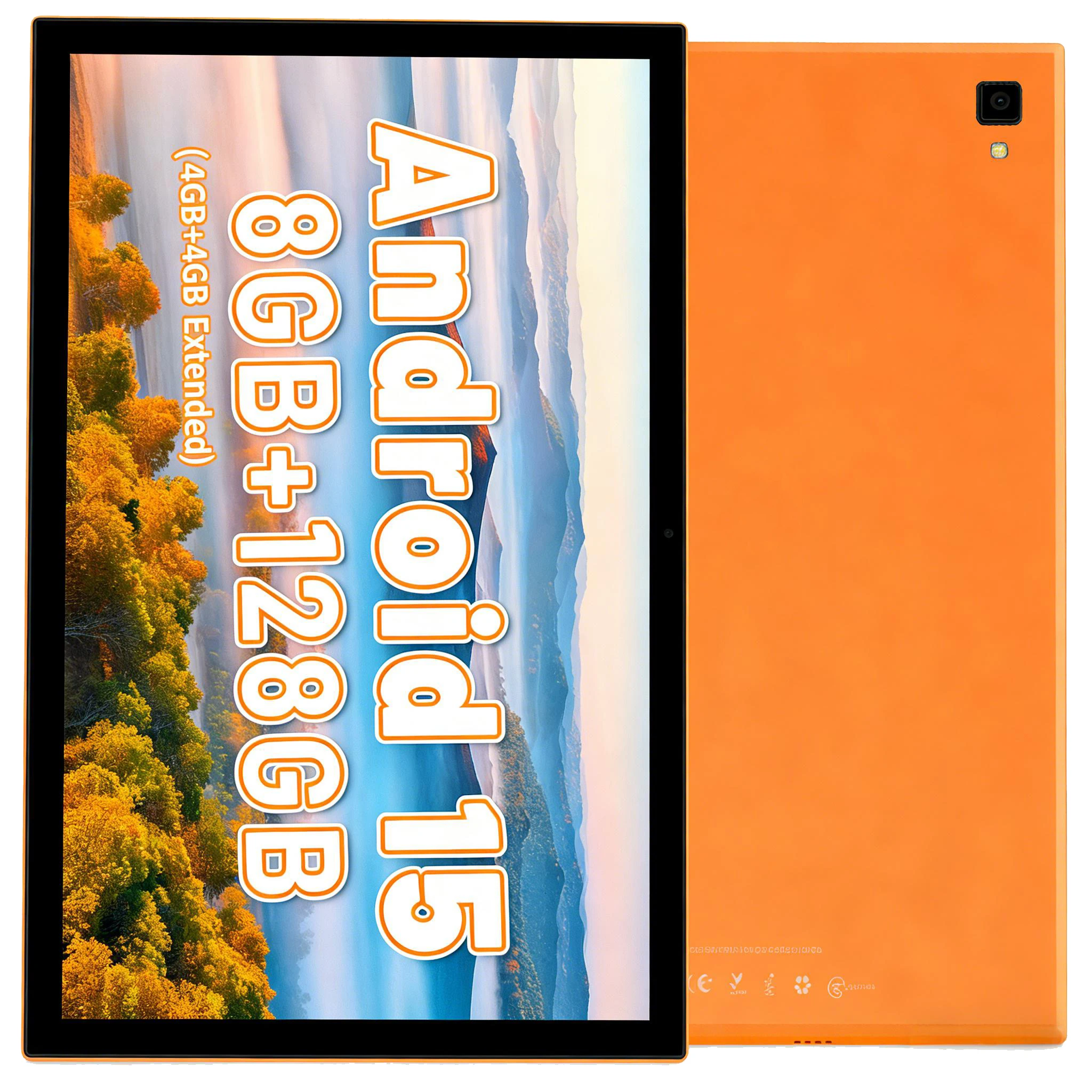 Paitanry Android 15 Tablet 8GB(4+4 Expand) RAM 128GB ROM 5000mAh 1280x800 IPS HD Octa Core A537 WiFi GPS Dual Camera SD Card