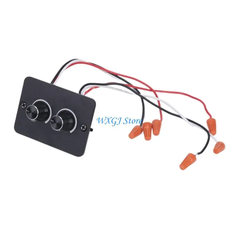 37JE Boat Cabin Light Dimmer Panel with 2-Knob Light Adjustment