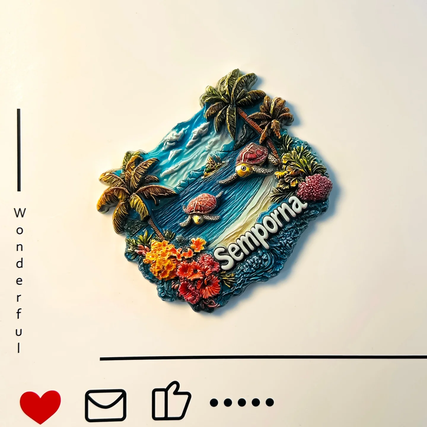 Malaysia, Sabah, Semporna Ocean, Cute, Turtle, Refrigerator Patch, Creative Relief Gift