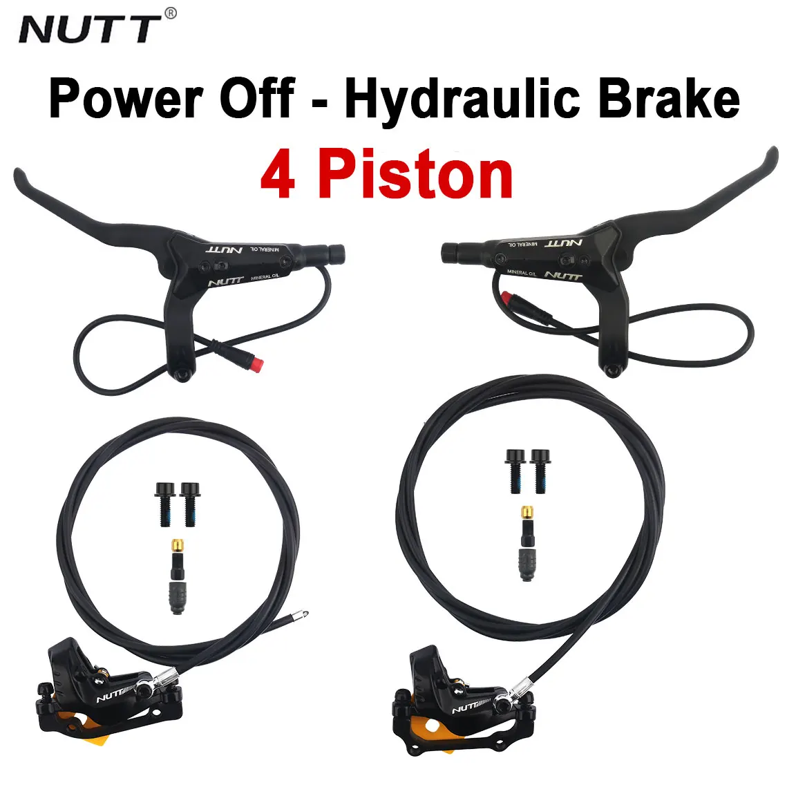 

NUTT Electric Scooter 4 Piston Hydraulic Disc Brake for Smartgyro Speedway v2 Zero 10 Kugoo M4 M5 Pro Wolf Warrior King