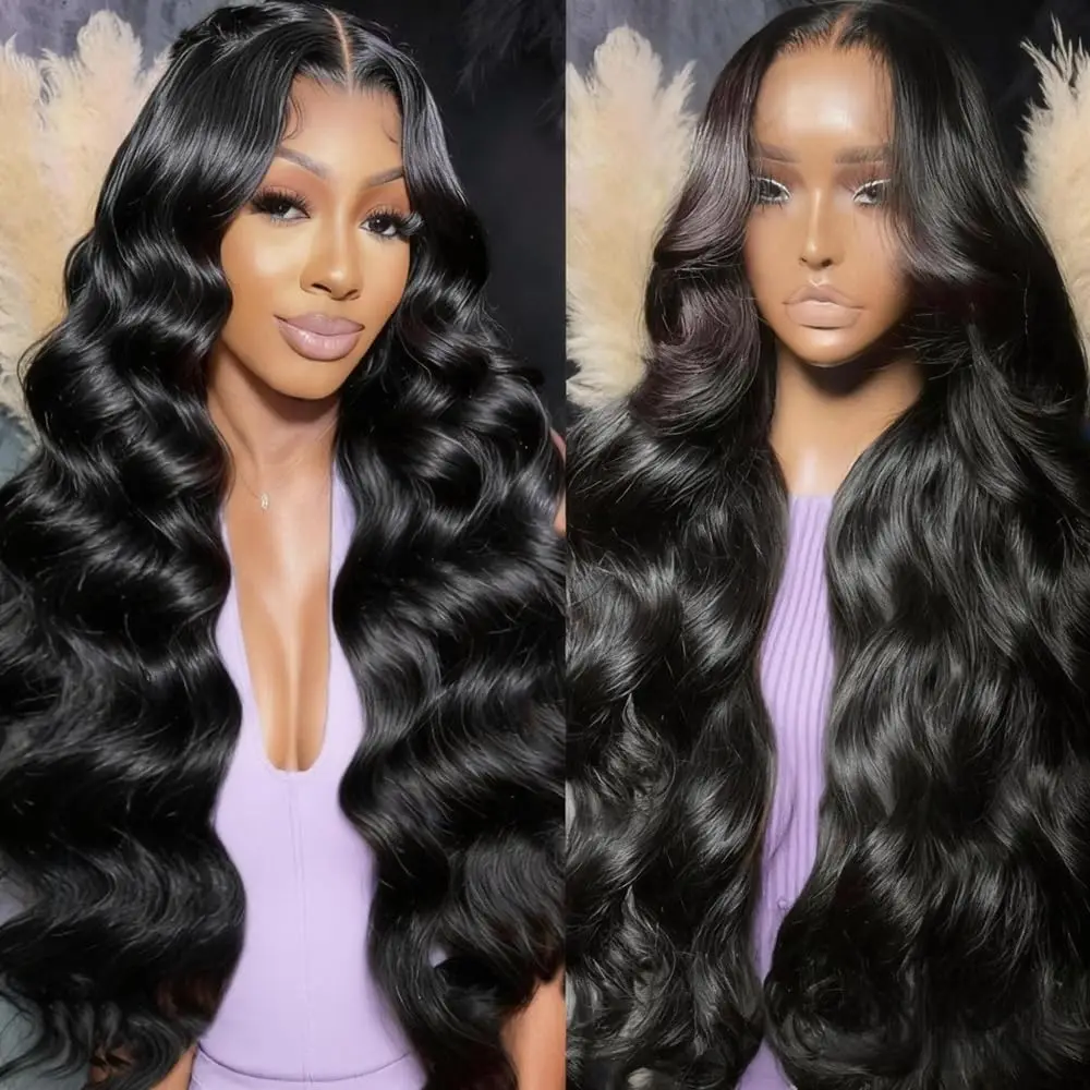 

250 Density Body Wave 13x4 13x6 Lace Front Wig 40 Inch Lace Frontal 100% Brazilian Human Hair Natural Wigs Pre Plucked For Women