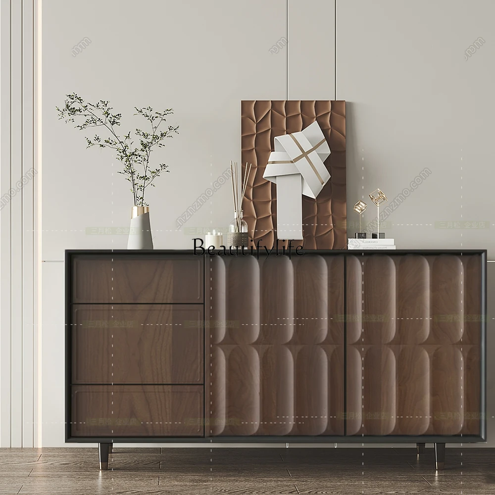 

02 Nordic paint dining side cabinet against the wall tea entrance cabinet