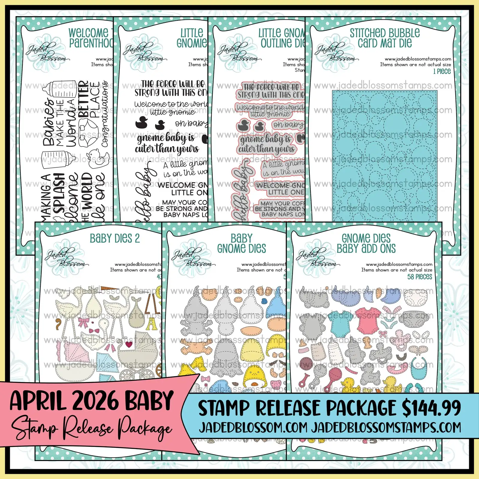 

April 2026 New Jaded Blossom Gnome Dies: Baby Add Ons Little Gnomie Metal Cutting Dies Stamps for DIY Handmade Scrapbooking Card