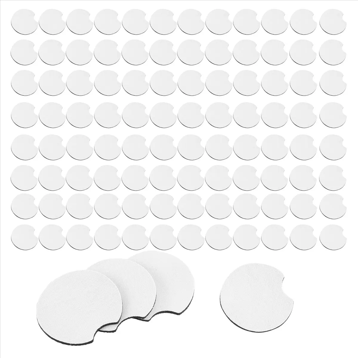 

AA83 100 шт. пустых автомобильных подставок для сублимации, пустые подставки с круглым отверстием, используются для сублимационных поделок своими руками, автомобильных подставок