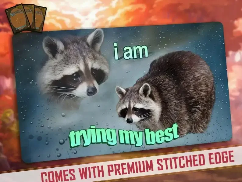 

The Magic Gathering Playmat Funny Meme Mousepad MTG TCG 24" X 14" Inches (350X600mm) Mouse Pad XL Office Desk Mat for Work Game